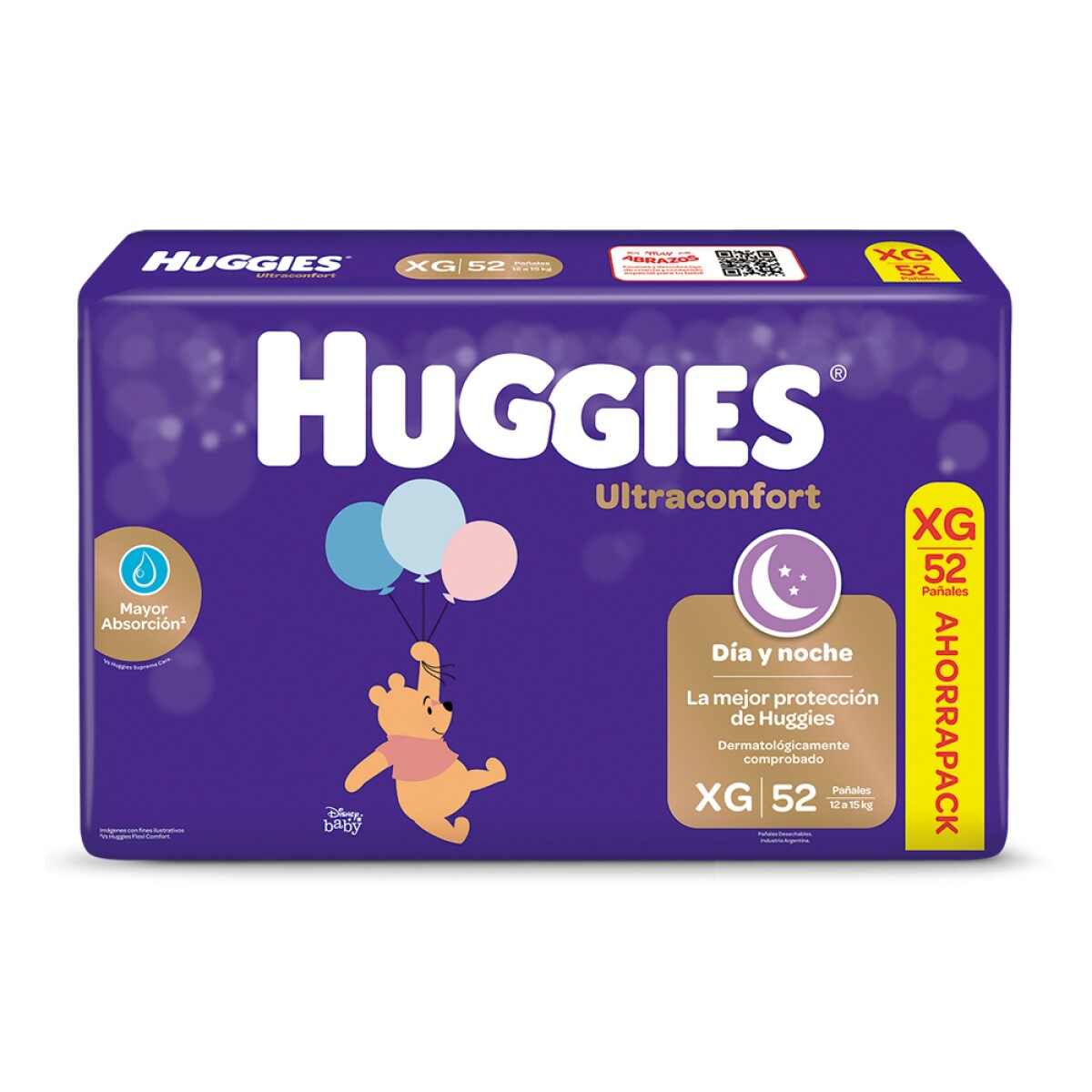 Pañales Huggies Ultraconfort XG Ahorro 52 Unidades 