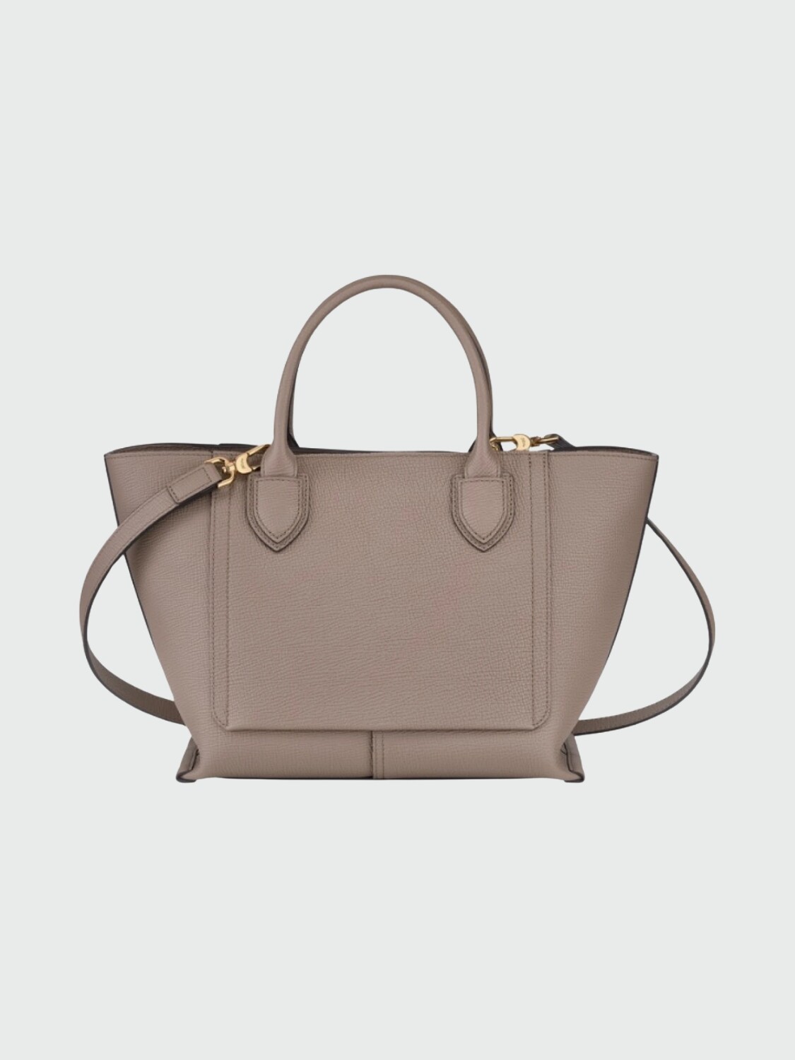 Longchamp -Cartera de cuero con asas y correa desmontable, Mailbox Visón