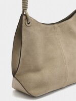 Bolso De Hombro Con Detalles De Piel taupe