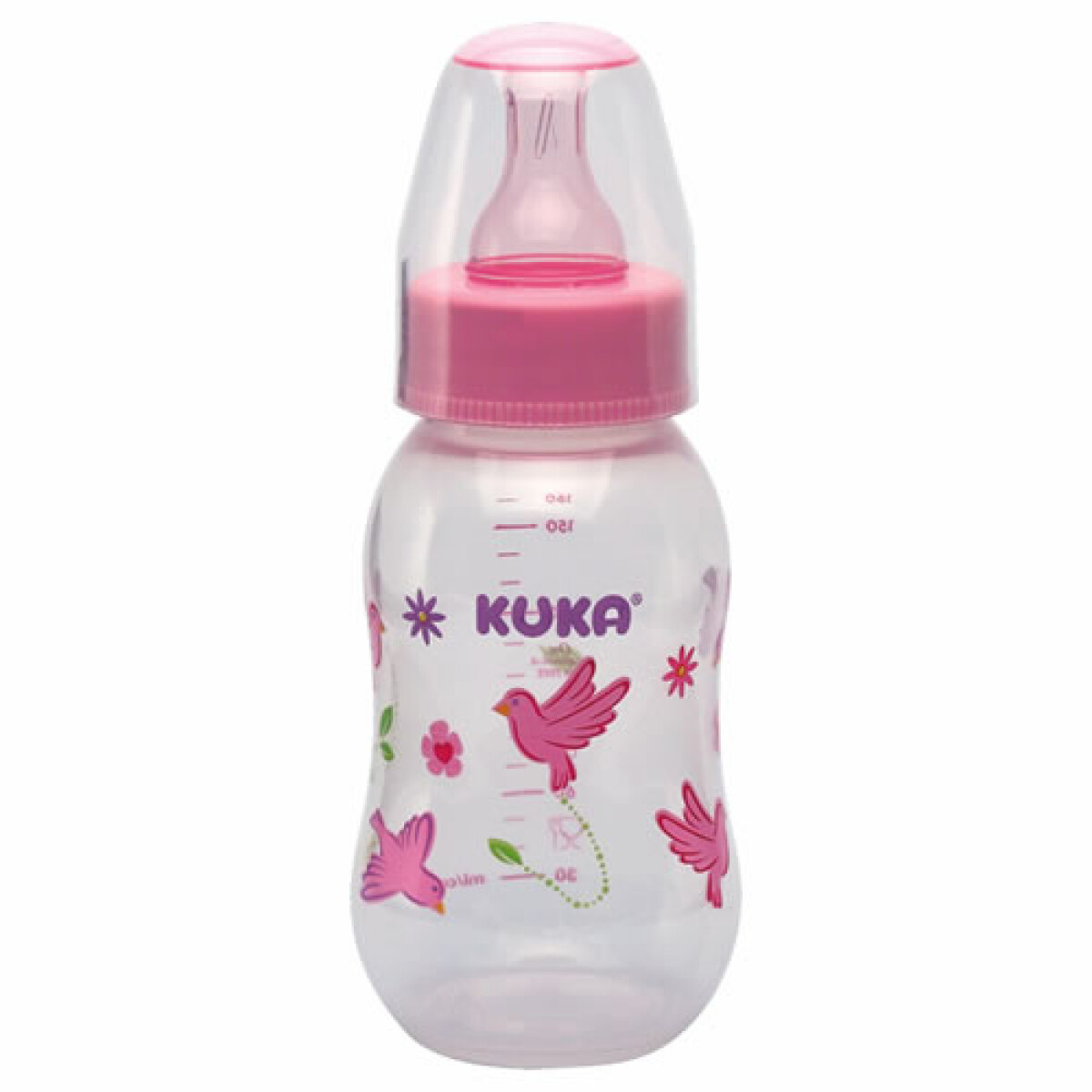 Biberón Kuka 160ml Rosa 1422 – Mamadera Ergonómica para Bebés