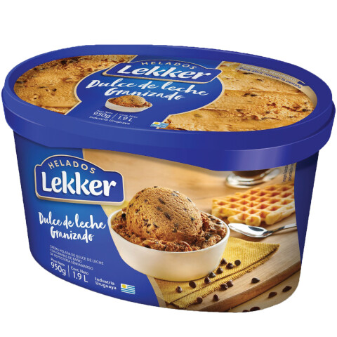 Helado Dulce De Leche Granizado 1.9L Lekker Helado Dulce De Leche Granizado 1.9L Lekker