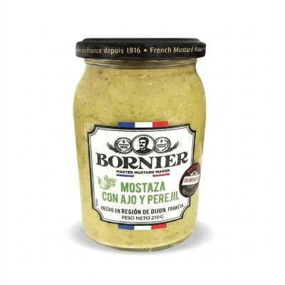 Mostaza Con Ajo Y Perejil Bornier 210g Mostaza Dijon Ajo Y Perejil 21