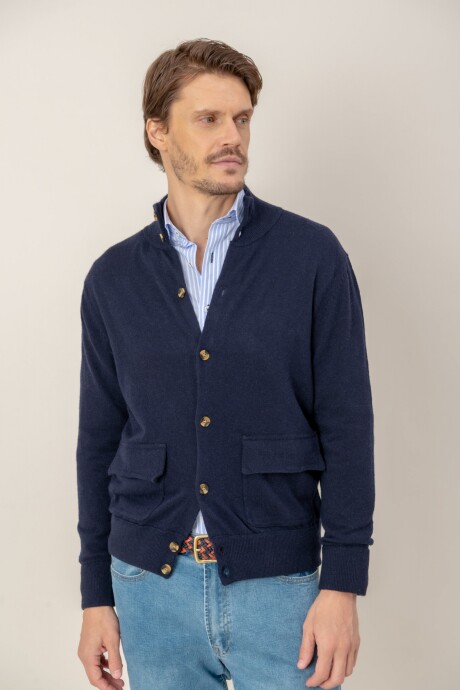 Sweater Buttoned Azul marino