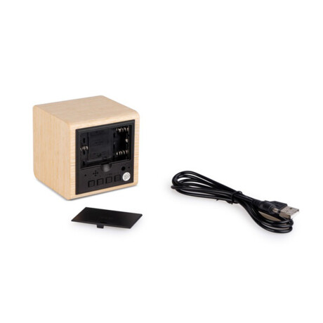 Despertador Wood Roble Con Cable Usb Despertador Wood Roble Con Cable Usb