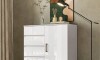 Comoda 1 puerta 4 cajones - Blanco - Linea FIT Comoda 1 puerta 4 cajones - Blanco - Linea FIT