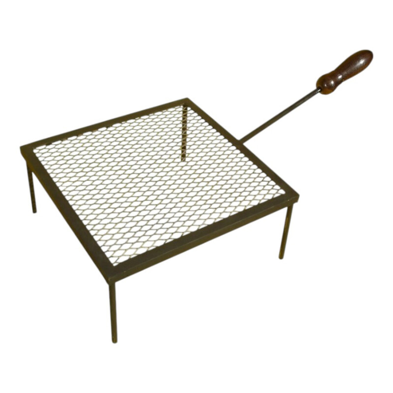 Parrilla 32x32 cm con Mango de Madera Parrilla 32x32 cm con Mango de Madera