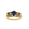 Anillo Vera-Oro Bajo-Piedra Zafiro y Zirconia-AN8131 conpiedra