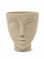MACETA FACE MUJER PLASTICA BEIGE