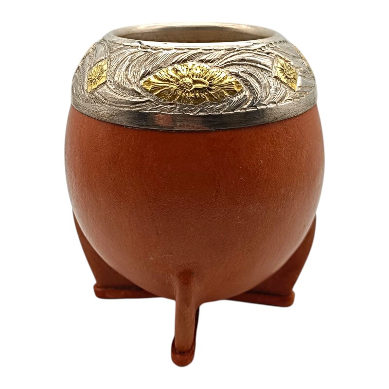Mate torpedo linea Bresciani - Plata y oro - MTTO40 marrónuniforme