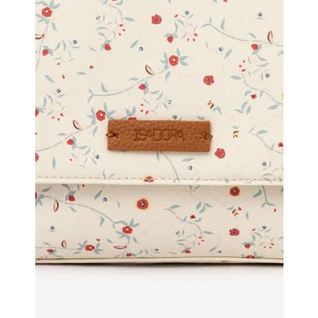 Bandolera Estampada Con Solapa Estampado Flores