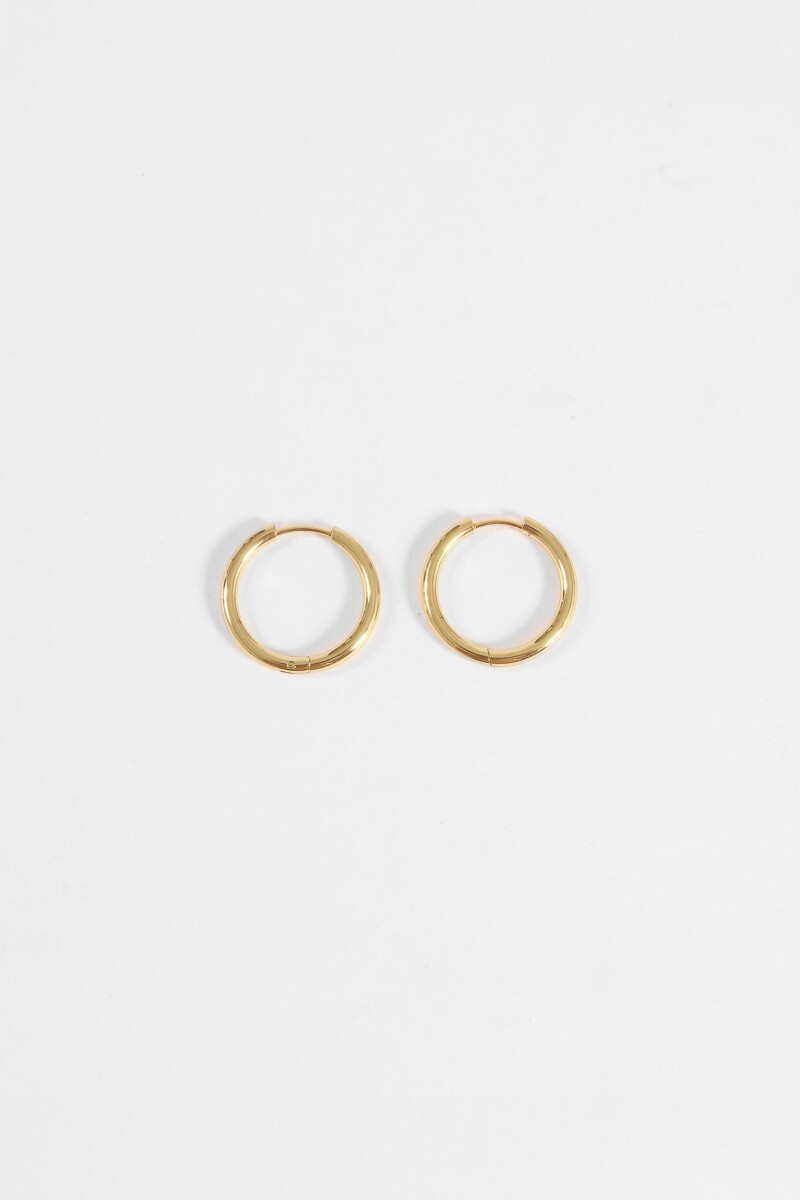 Aros acero medium - dorado 