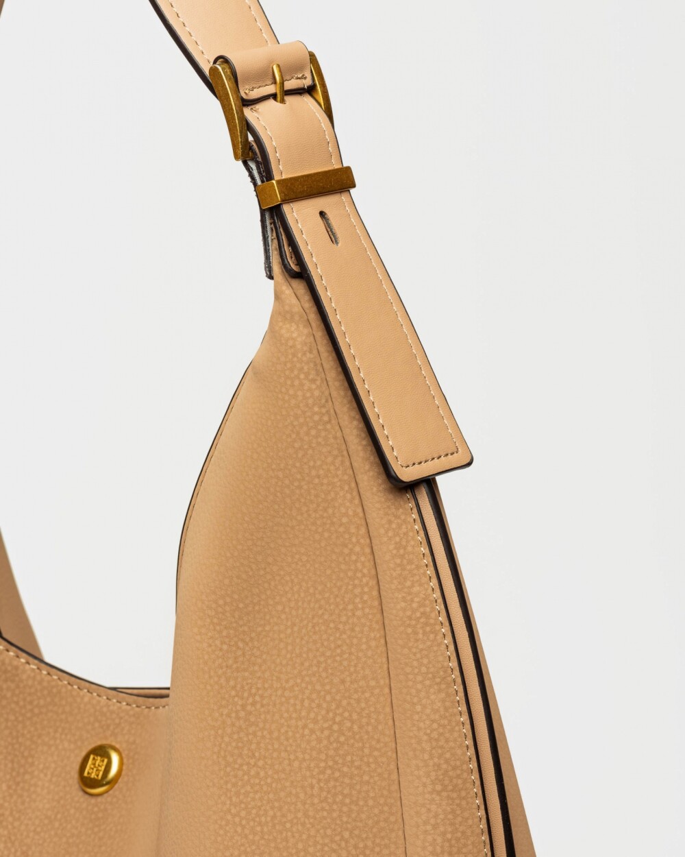 Bolso Raw en efecto gamuza Taupe