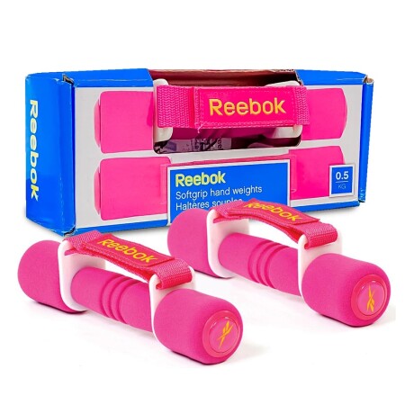 Mancuernas Acolchadas Reebok Set 2 Pesas 0.5kg c/u Fitness Magenta