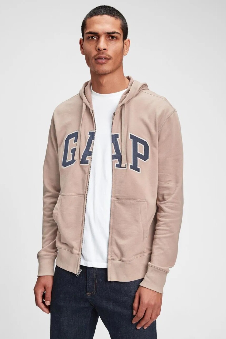 Canguro Con Cierre Logo Gap Hombre Dull Rose