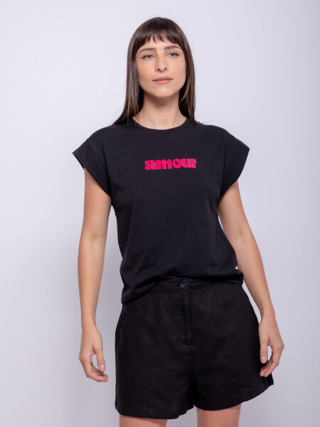 REMERA COLIMNA Negro