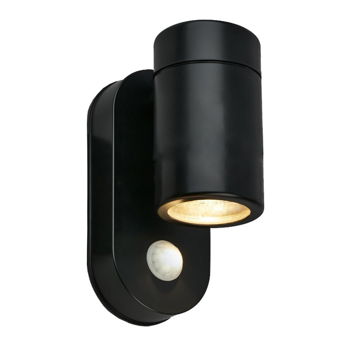 Luminaria Unidireccional Hermes con Sensor de Movimiento Negra 