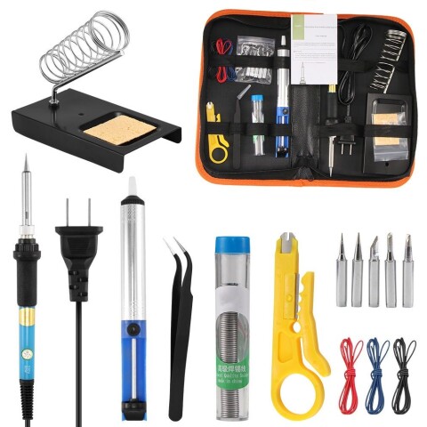 Kit Soldadura Soldar Estaño Soldador 60w Temperatura Ajustable Kit Soldadura Soldar Estaño Soldador 60w Temperatura Ajustable