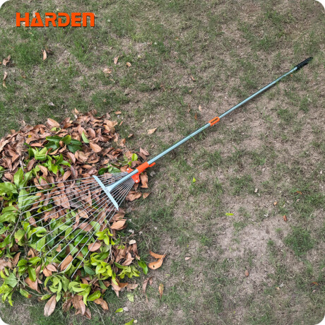 ESCOBILLA JARDIN METAL TELESCOPICA 80 A 168CM 15 DIENTES HARDEN ++ N/a