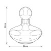 BASE VIDRIO C/TAPA 22X24CM Unica