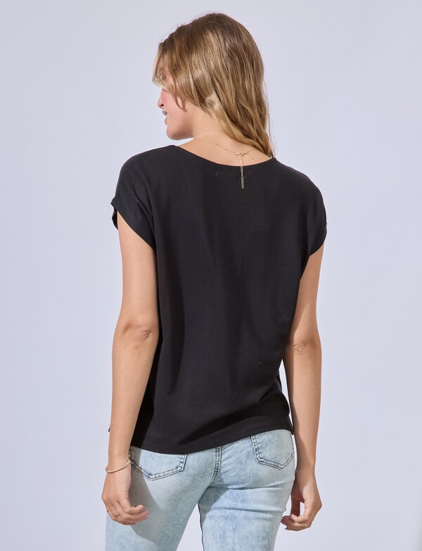 Blusa Esc V NEGRO