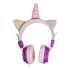 Auriculares Unicornio Cableado Gt Arcoiris Infantil Niños Color Variante Violeta