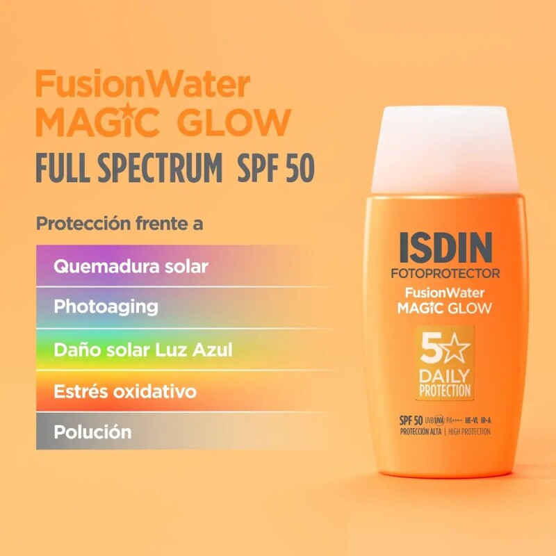 Protector Solar Isdin Fusion Water Magic Glow Spf 50+. Protector Solar Isdin Fusion Water Magic Glow Spf 50+.