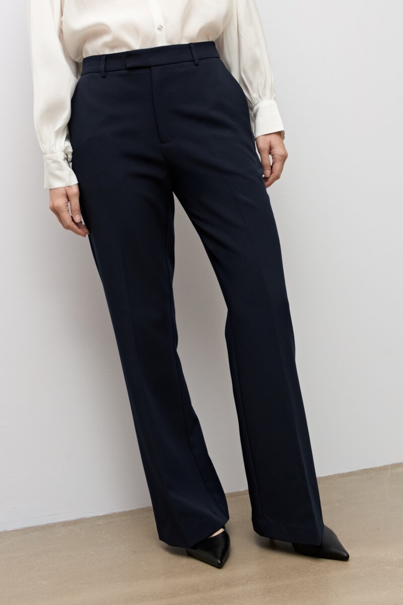 Pantalón flare sastrero azul marino