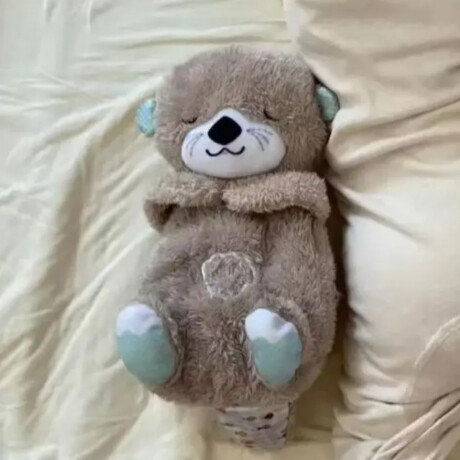 Oso de peluche con ruido blanco, luces y movimiento Gris