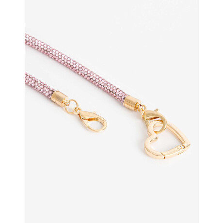 Llavero Y Bag Charm Maxi Tira Rosa Claro