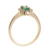 Anillo Diana en oro amarillo 18k con brillantes y esmeraldas Anillo Diana en oro amarillo 18k con brillantes y esmeraldas