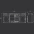 Radiograbador Muser M380gb Cassette Cd Bluetooth Fm Mp3 RADIOGRABADOR MUSE M380GB