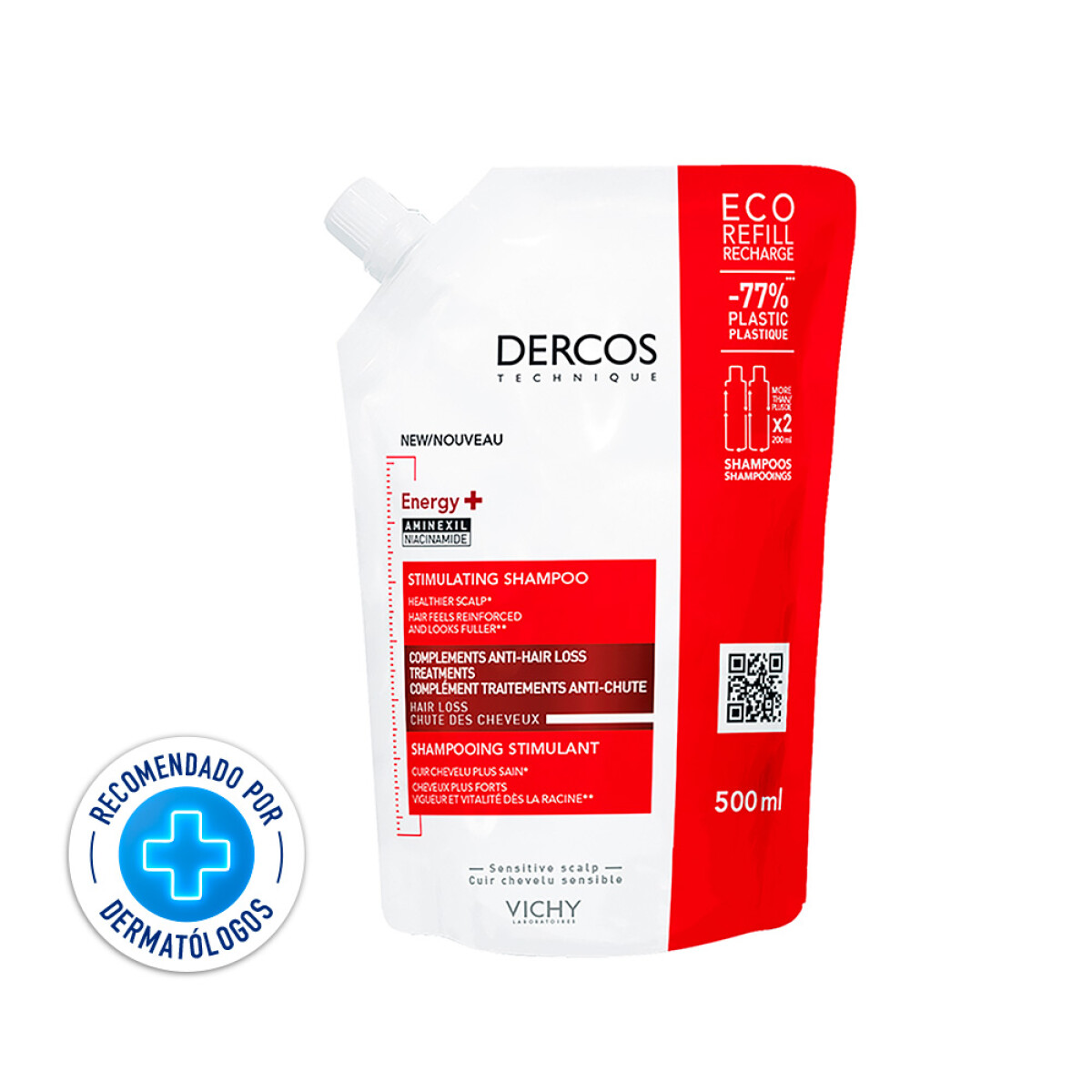 Refill Shampoo Vichy Dercos Anticaída 500ml 