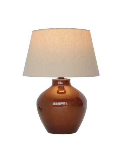 LAMPARA DE MESA CERAMICA D30x39CM MARRON LAMPARA DE MESA CERAMICA D30x39CM MARRON