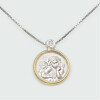 Medalla Angel Rafael de plata 925 con brillante y virola de oro 18k. (incluye cadena) Medalla Angel Rafael de plata 925 con brillante y virola de oro 18k. (incluye cadena)