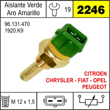 BULBO INTERRUPTOR CITROEN - PEUGEOT INYECCION PEUGEOT 106 - BULBO INTERRUPTOR CITROEN - PEUGEOT INYECCION PEUGEOT 106 -