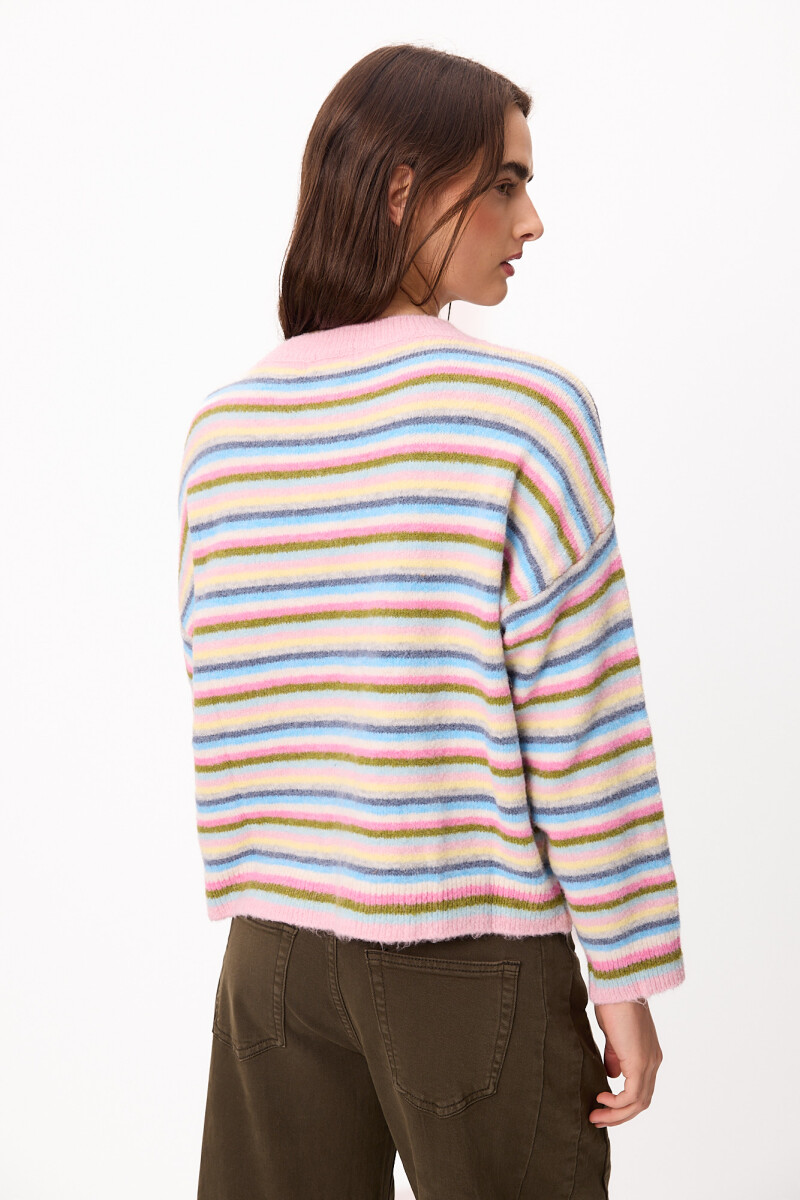 Sweater Crim Azul/Rosa