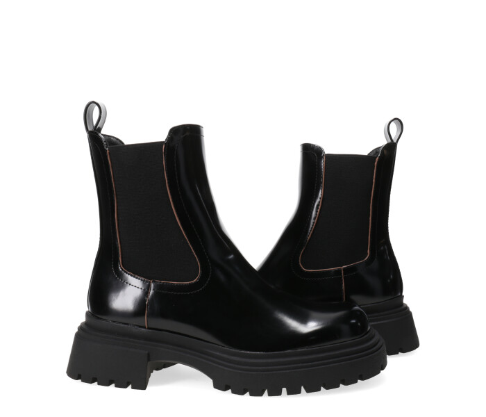 Bota HARPERS tipo chelsea con elasticos laterales Black