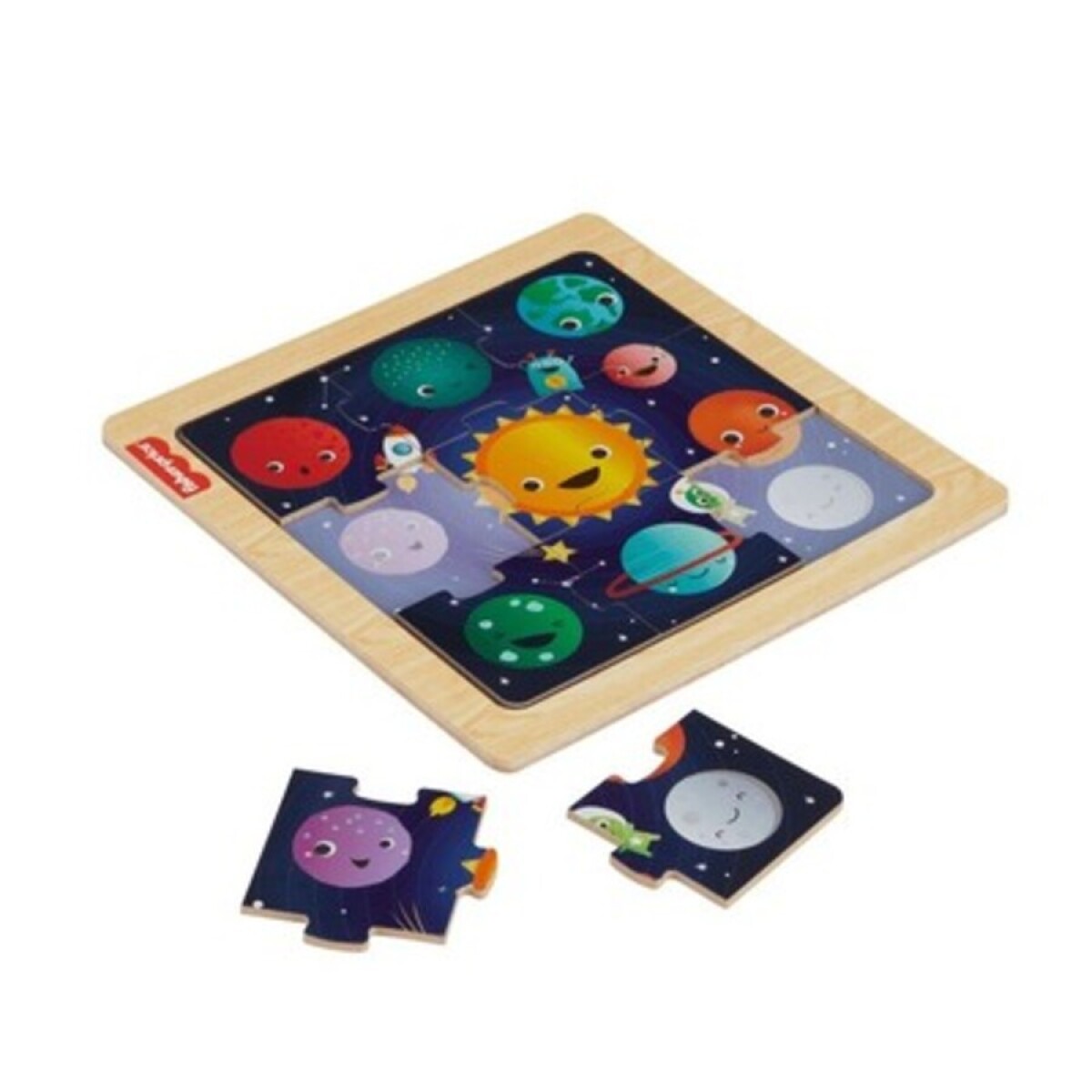 Mini Puzzle De Madera Fisher Price Hxv15 Universo Binario - MUNDOS 
