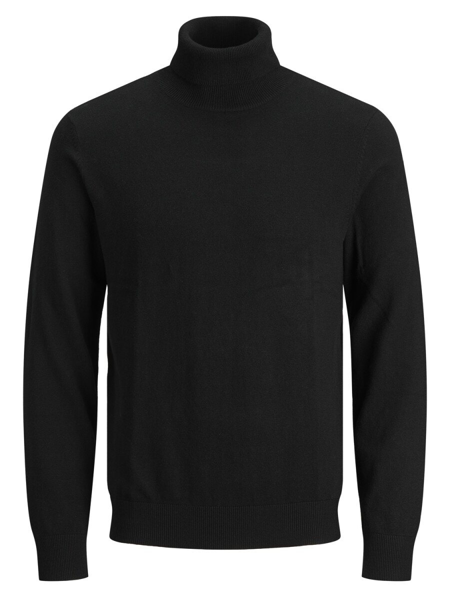 Sweater Tejido Cuello Tortuga Alto - Black 