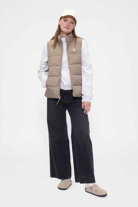 Chaleco Puffer Mujer Medium Cool Brown