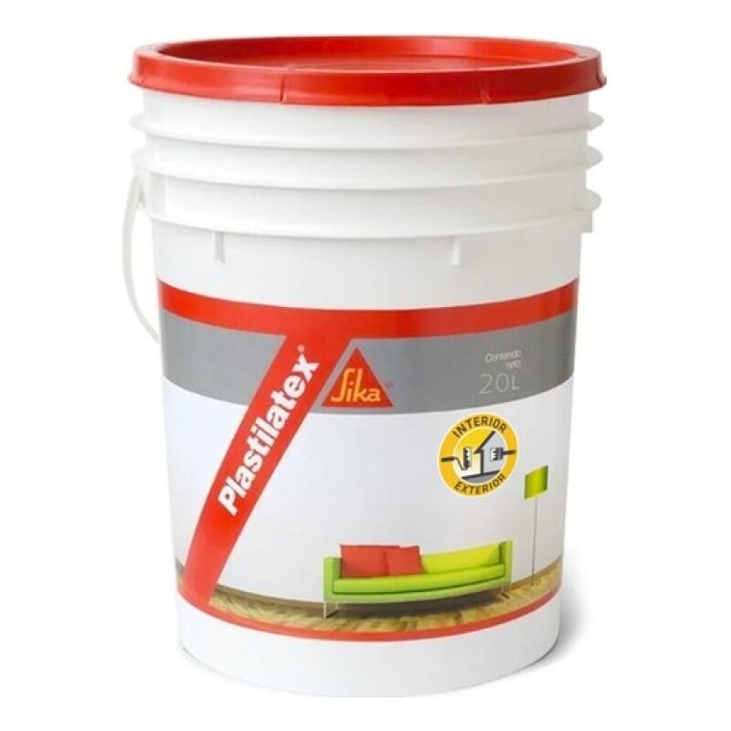 Pintura Látex de interior y exterior Blanca Sika Plastilatex Lata 20 Litros Pintura Látex de interior y exterior Blanca Sika Plastilatex Lata 20 Litros