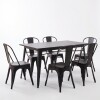 Juego de comedor 4 sillas Tolix 120 Negro
