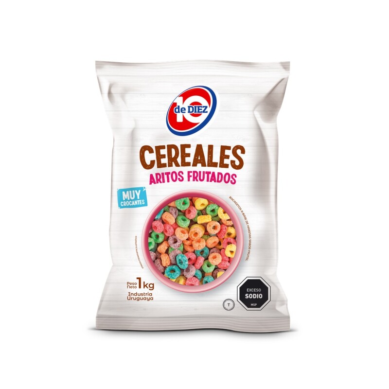 CEREALES DE DIEZ ARITOS FRUTADOS 1KG Cereales De Diez Aritos Frutados 1kg