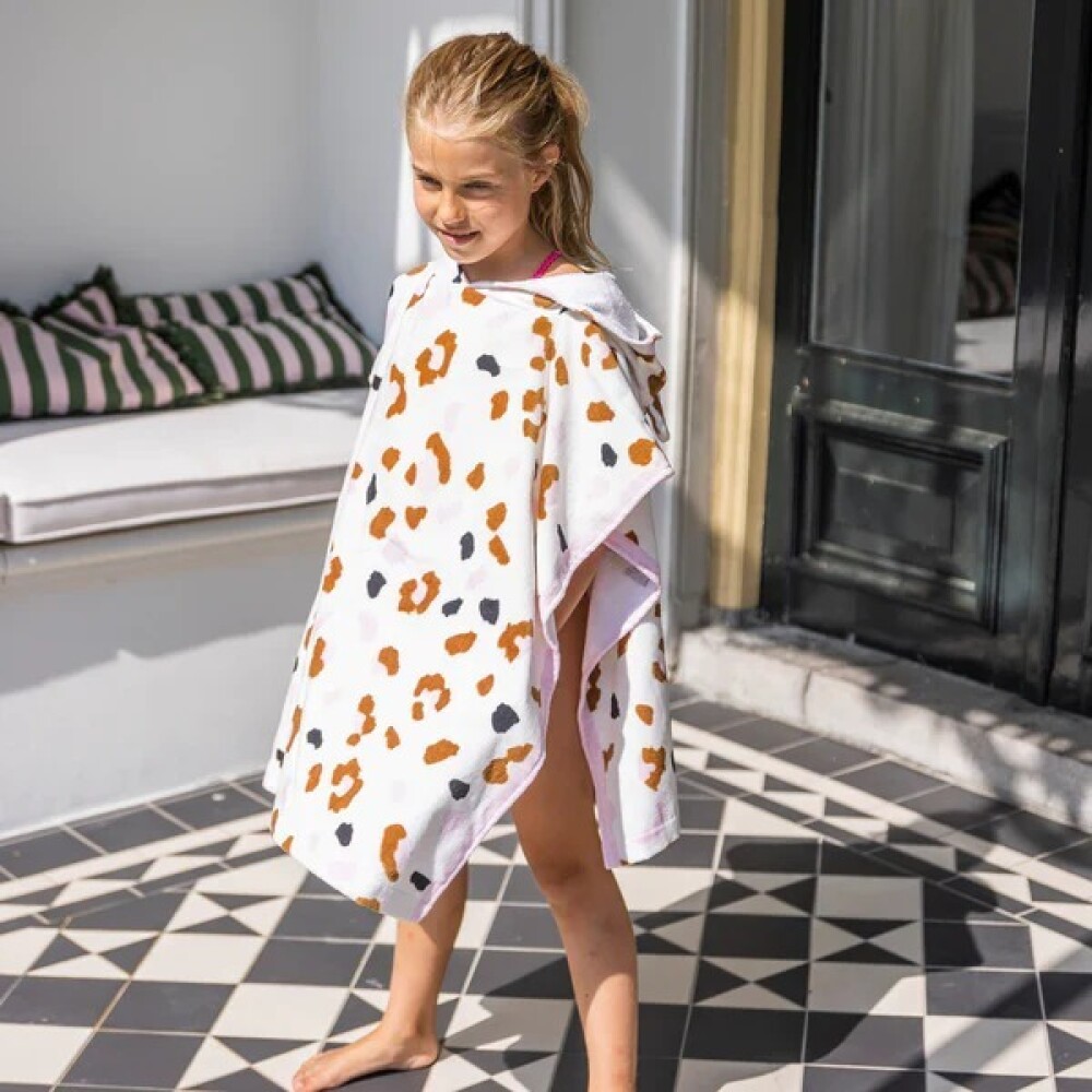 Toalla poncho swim essentials Leopardo