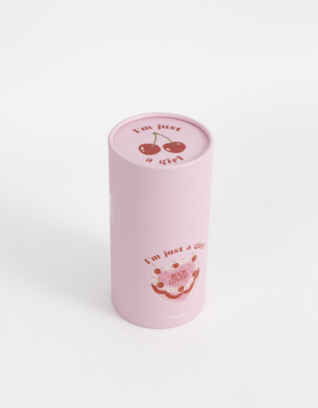 Accesorios Cocina Estampados Vaso De Vidrio "in My Romance Era" - Fucsia Medio