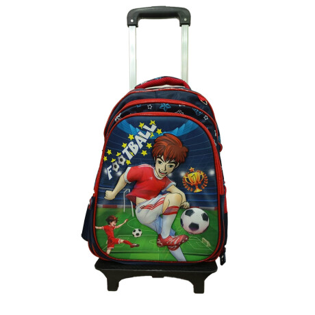 Set X3 Mochila C/Carro + Bolso + Cartuchera P Niño + Set Escolar Mch012004-fu