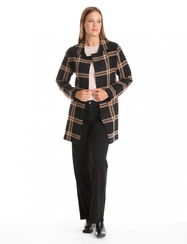 Cardigan Cuadrille NEGRO/TOSTADO