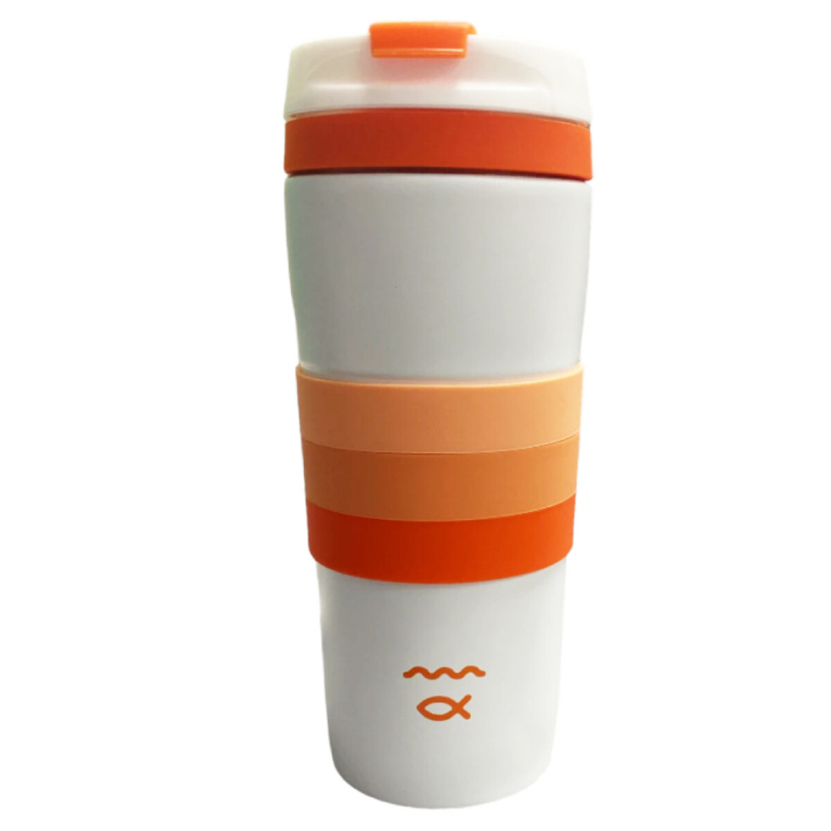 Jarra Térmica Mug Río Bandas 350ML - BLANCO-NARANJA 