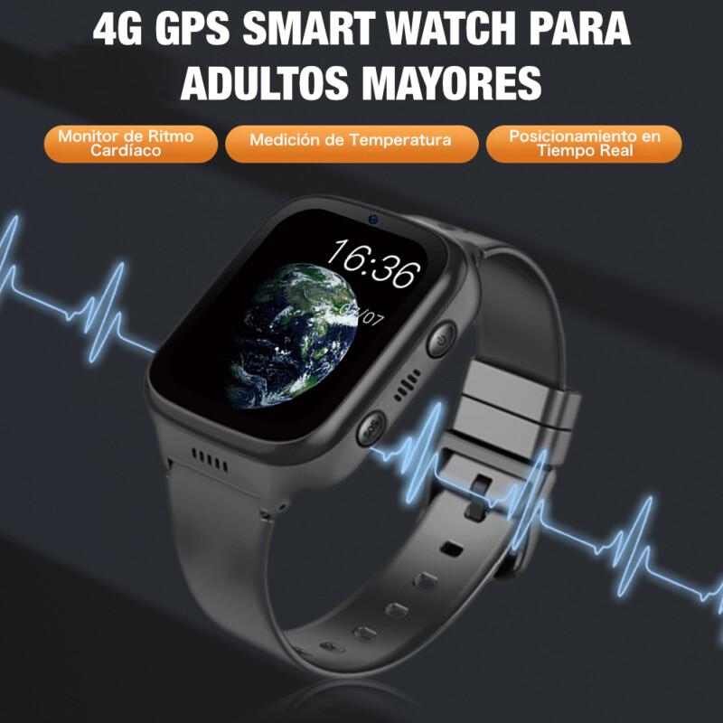 Reloj Teléfono 4g, Botón SOS, Gps Control Caídas, Monitoreo Salud CT30-PRO Sin Color