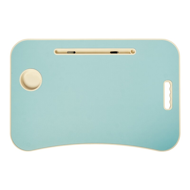 Mesa Laptop Cama Con Posa Vaso Celeste